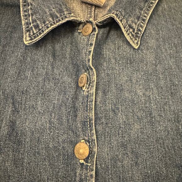 Bill Blass Jeans Vintage Y2K Denim Button Front Dress Size 3X Plus - Picture 4 of 8